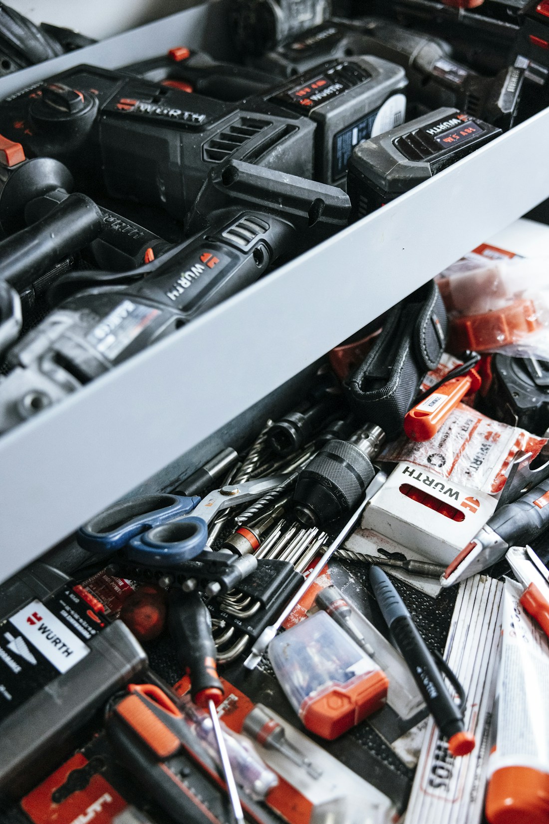 An assortment of workshop tools